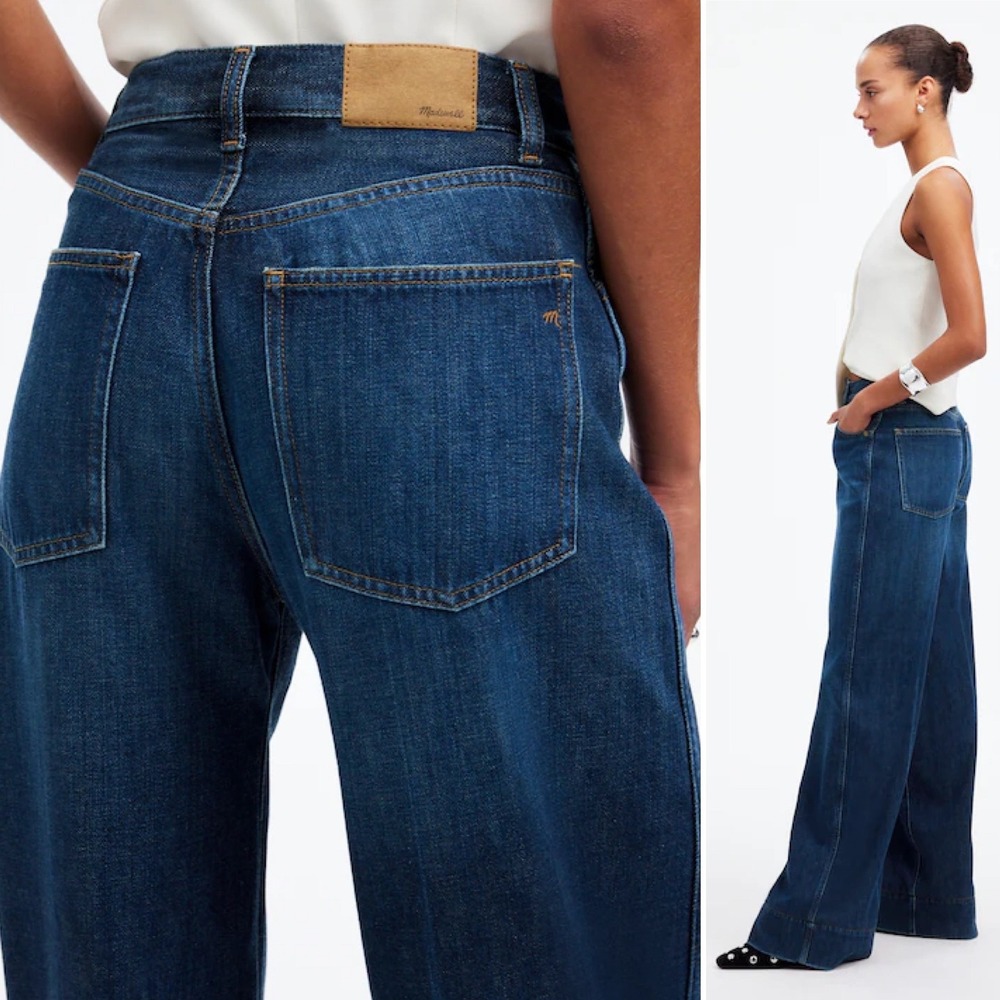 Madewell Superwide-Leg Jeans 29 Denim Trousers Indigo High Rise Wide Leg - Picture 12 of 12